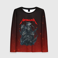 Женский лонгслив Metallica в виде волков