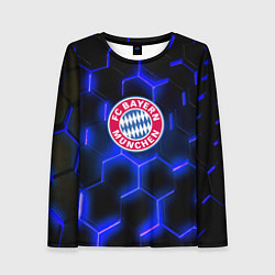 Лонгслив женский FC Bayern Mnchen соты, цвет: 3D-принт