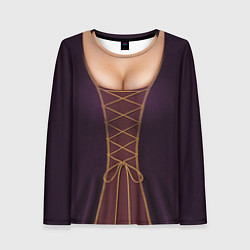 Лонгслив женский Принцесса средневековья, цвет: 3D-принт