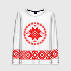 Женский лонгслив Славянская вышиванка узорная