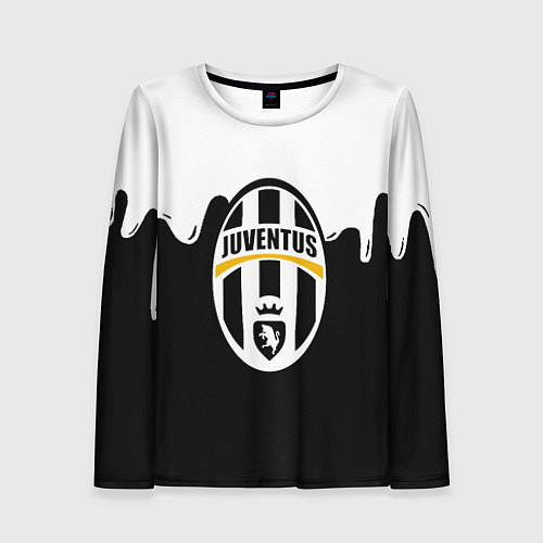 Женский лонгслив Juventus капли красок / 3D-принт – фото 1