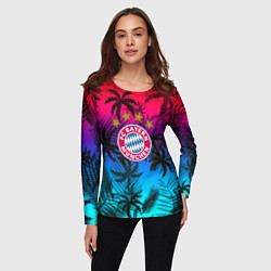Лонгслив женский Бавария Мюнхен неон тропики, цвет: 3D-принт — фото 2