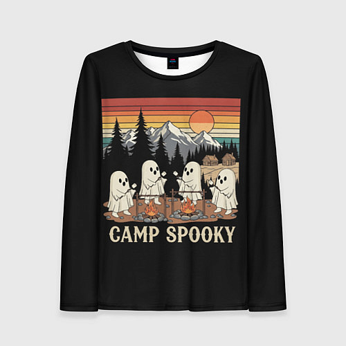 Женский лонгслив Приведения на кемпинге / 3D-принт – фото 1