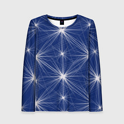 Женский лонгслив Звезды на синем фоне