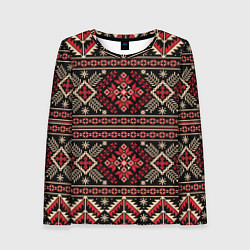 Женский лонгслив Этнический славянский орнамент