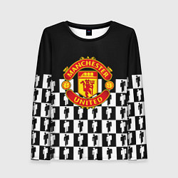 Лонгслив женский Манчестер Юнайтед люди паттерн, цвет: 3D-принт