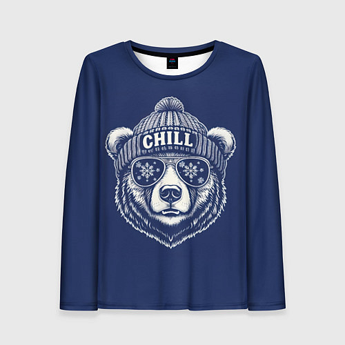 Женский лонгслив Chill bear / 3D-принт – фото 1