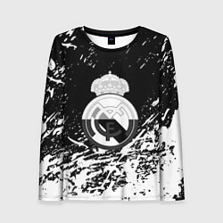Лонгслив женский Реал Мадрид краски текстура, цвет: 3D-принт