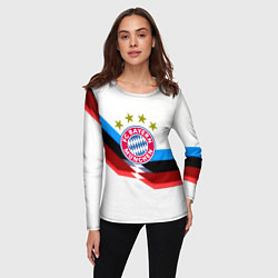 Лонгслив женский Бавария Мюнхен геометрия спорт, цвет: 3D-принт — фото 2