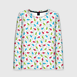 Женский лонгслив Гирлянда триколор