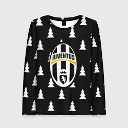 Женский лонгслив Ювентус ёлочки паттерн