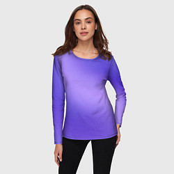 Лонгслив женский Color purple gradient, цвет: 3D-принт — фото 2