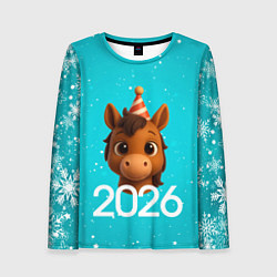 Женский лонгслив Голова лошадки