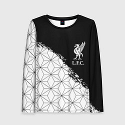 Женский лонгслив Liverpool краски текстура геометрия