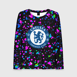 Лонгслив женский Челси неоновые краски, цвет: 3D-принт