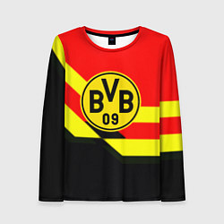 Лонгслив женский Borussia геомтерия спорт, цвет: 3D-принт