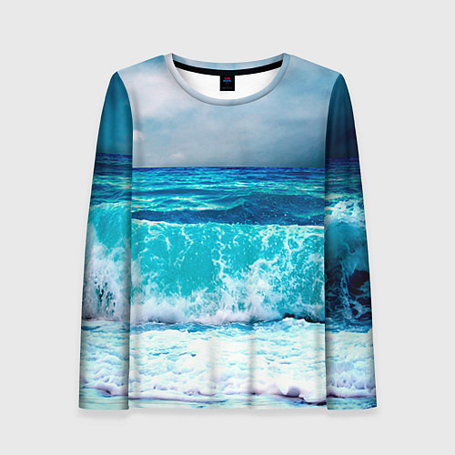 Женский лонгслив Волны / 3D-принт – фото 1