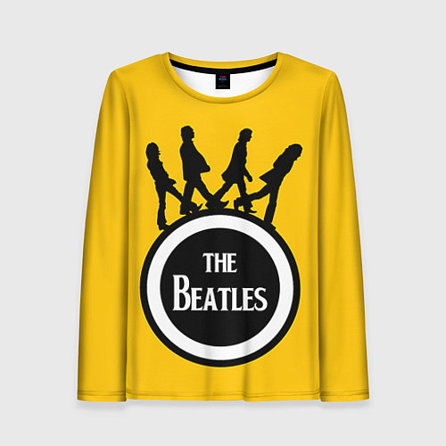 Женский лонгслив The Beatles: Yellow Vinyl / 3D-принт – фото 1