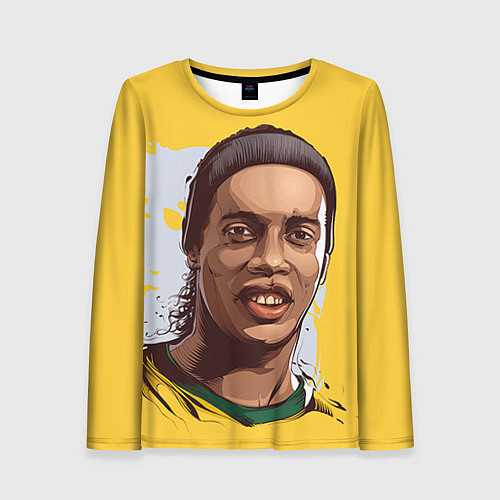 Женский лонгслив Ronaldinho Art / 3D-принт – фото 1