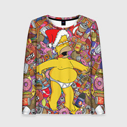 Лонгслив женский Обжора Гомер, цвет: 3D-принт