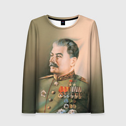 Лонгслив женский Иосиф Сталин, цвет: 3D-принт
