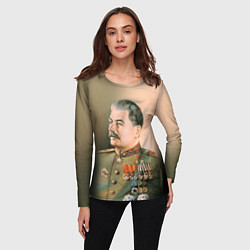 Лонгслив женский Иосиф Сталин, цвет: 3D-принт — фото 2