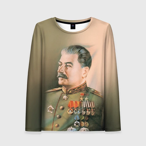 Женский лонгслив Иосиф Сталин / 3D-принт – фото 1