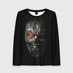 Лонгслив женский Terminator Skull, цвет: 3D-принт
