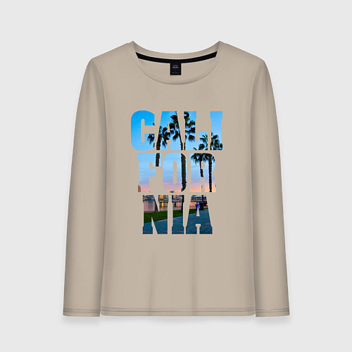 Женский лонгслив California Dreams / Миндальный – фото 1