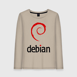 Женский лонгслив Debian