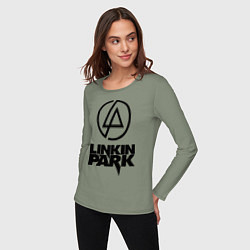Лонгслив хлопковый женский Linkin Park, цвет: авокадо — фото 2