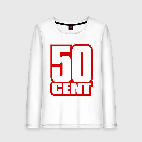 Женский лонгслив 50 cent / Белый – фото 1