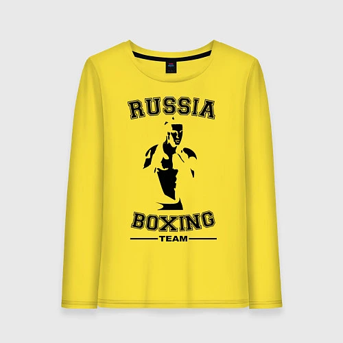 Женский лонгслив Russia Boxing Team / Желтый – фото 1