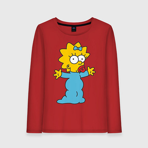 Женский лонгслив Maggie Simpson / Красный – фото 1