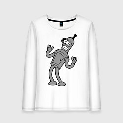 Лонгслив хлопковый женский Bender Error, цвет: белый