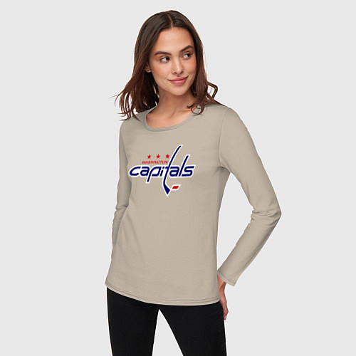 Женский лонгслив Washington Capitals / Миндальный – фото 3
