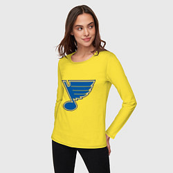 Лонгслив хлопковый женский St Louis Blues, цвет: желтый — фото 2