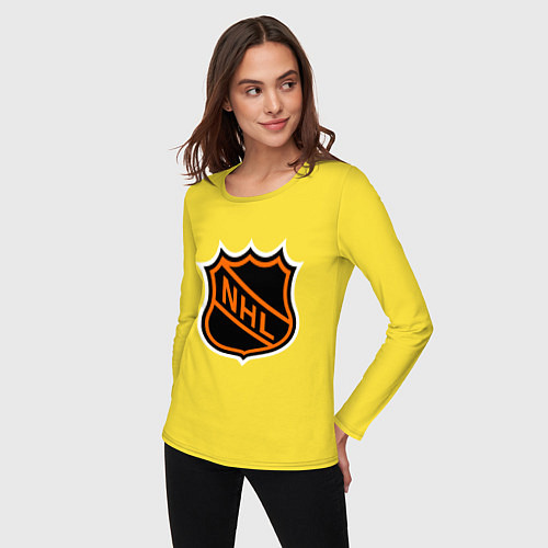 Женский лонгслив NHL / Желтый – фото 3