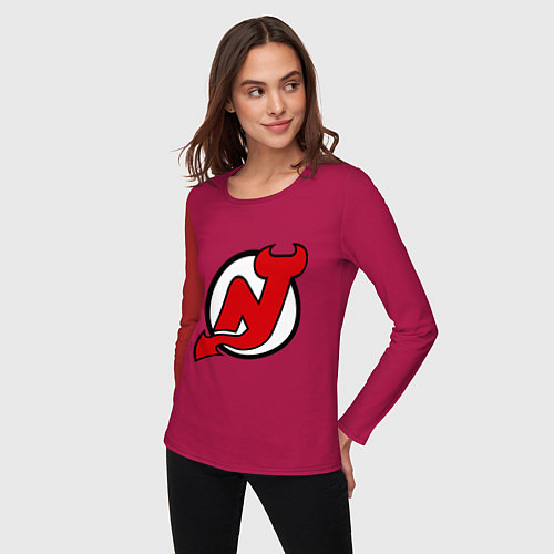 Женский лонгслив New Jersey Devils / Маджента – фото 3