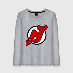 Лонгслив хлопковый женский New Jersey Devils, цвет: меланж