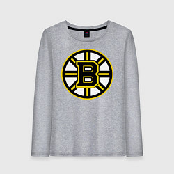 Лонгслив хлопковый женский Boston Bruins, цвет: меланж