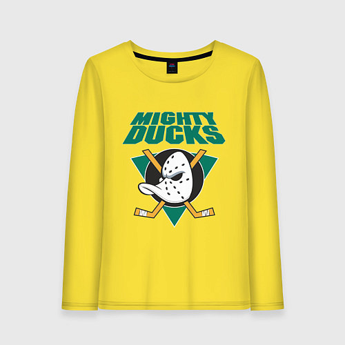 Женский лонгслив Anaheim Mighty Ducks / Желтый – фото 1