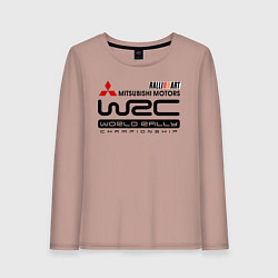 Лонгслив хлопковый женский Mitsubishi wrc, цвет: пыльно-розовый
