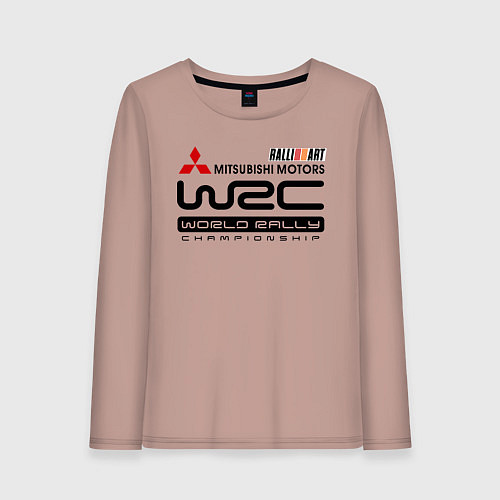 Женский лонгслив Mitsubishi wrc / Пыльно-розовый – фото 1