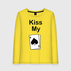 Женский лонгслив Kiss my card