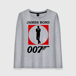 Лонгслив хлопковый женский James Bond 007, цвет: меланж