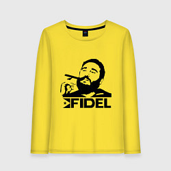 Лонгслив хлопковый женский FIdel, цвет: желтый