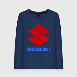 Лонгслив хлопковый женский Suzuki, цвет: тёмно-синий