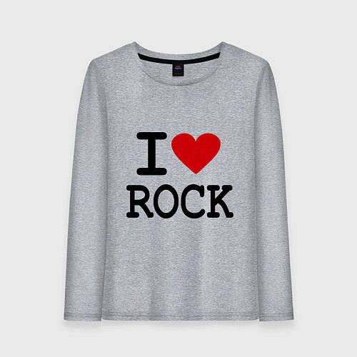 Женский лонгслив I love Rock / Меланж – фото 1