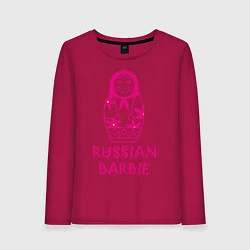 Лонгслив хлопковый женский Русская Барби, цвет: маджента